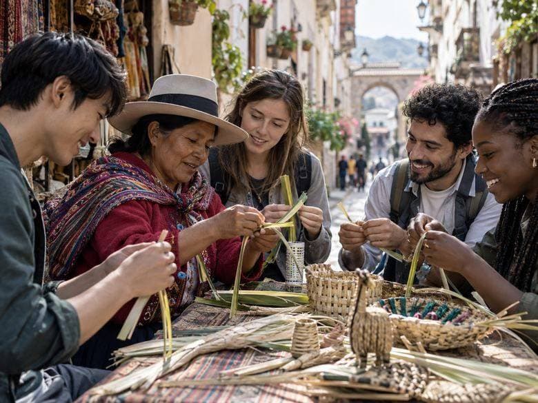 Students learning from local practitioners during an overseas immersion