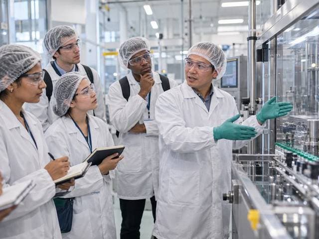 A guided walk-through of a biotechnology production line